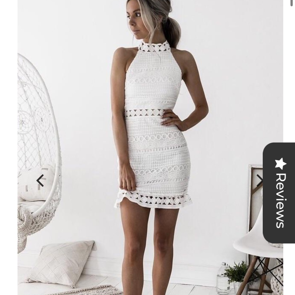 Chalk Gazelle Boutique white dress (Small)